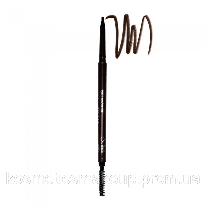 Олівець для брів механічний ультратонкий із щіточкою Bogenia BG504 005 Chocolate